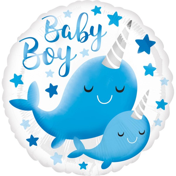 Standard Narwhal Baby Boy Folienballon (inkl. Heliumfüllung)