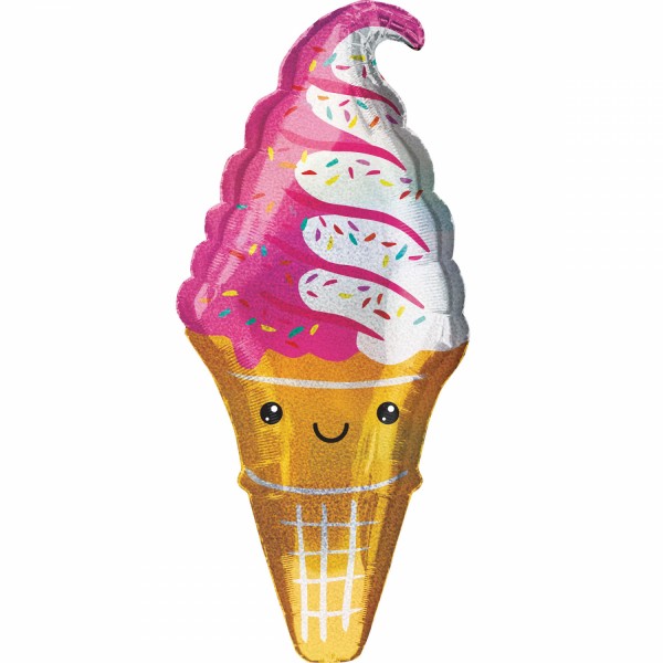 SuperShape Ice Cream Party Folienballon (inkl. Heliumfüllung)