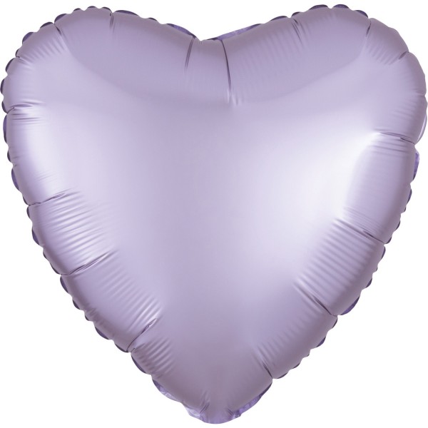 Herz Folienballon (inkl. Heliumfüllung) Satin Luxe Pastel-Lila