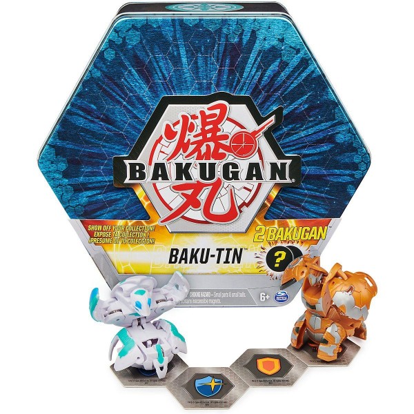 Spin Master Actionfigur Bakugan Baku-Tin Metall-Aufbewahrungsbox mit 2 - sortiert 6060138