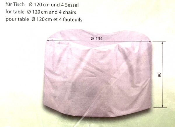 Kettler Schutzhülle für Sitzgruppe rund 120-130cm (04850-500)