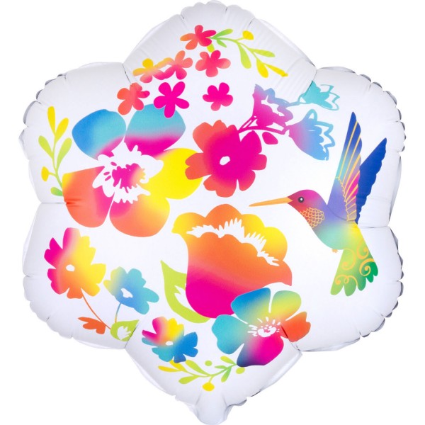 Junior Shape Satin Blumen Folienballon (inkl. Heliumfüllung)