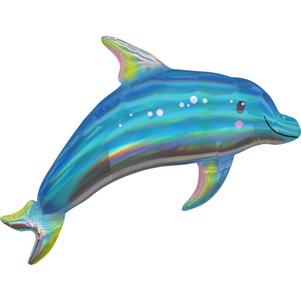 Supershape Blauer Delphin Folienballon (inkl. Heliumfüllung)
