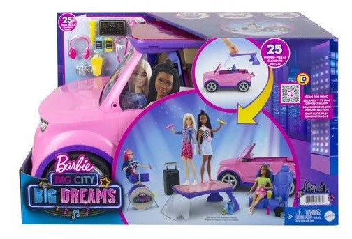 Mattel Barbie Big City Big Dreams Verwandelbares Fahrzeug Spielset GYJ25