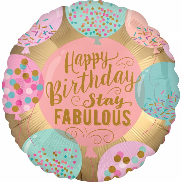 Standard Happy Birthday Stay Fabulous (inkl. Heliumfüllung)
