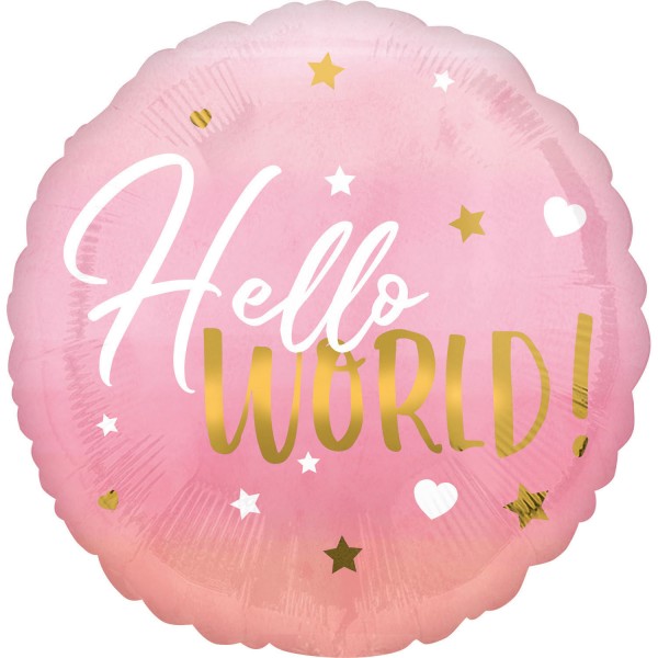 Standard HX Pink Baby Girl Folienballon (inkl. Heliumfüllung)