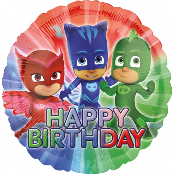 Standard &quot;PJ Masks Happy Birthday&quot; Folienballon (inkl. Heliumfüllung)