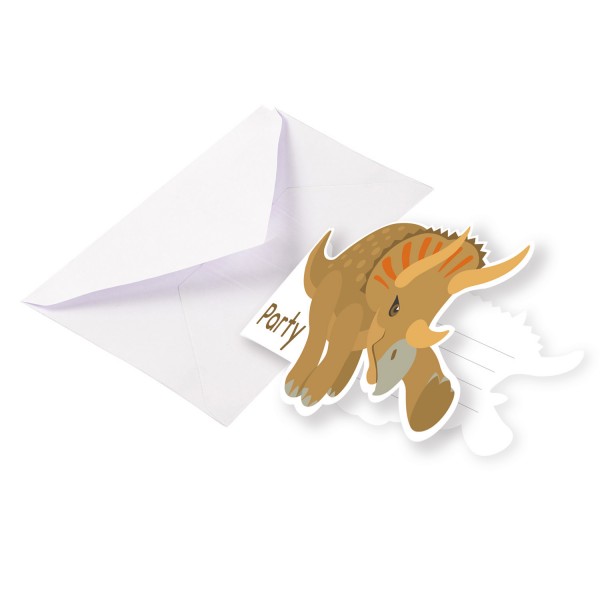 Einladungskarten &amp; Umschläge Happy Dinosaur Papier (8 Stk.)