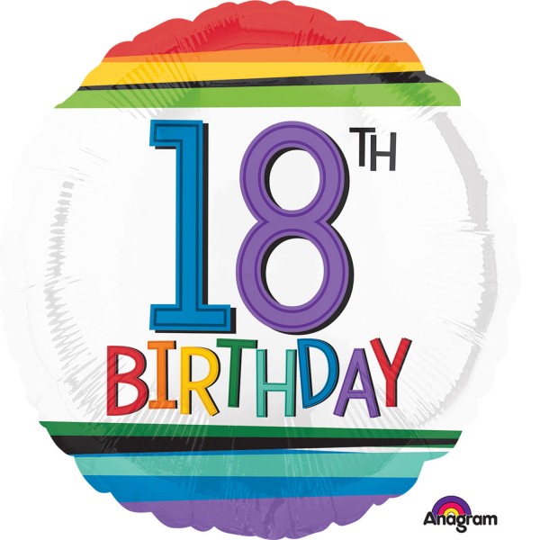 Standard Rainbow Birthday 18 - 80 (inkl. Heliumfüllung)